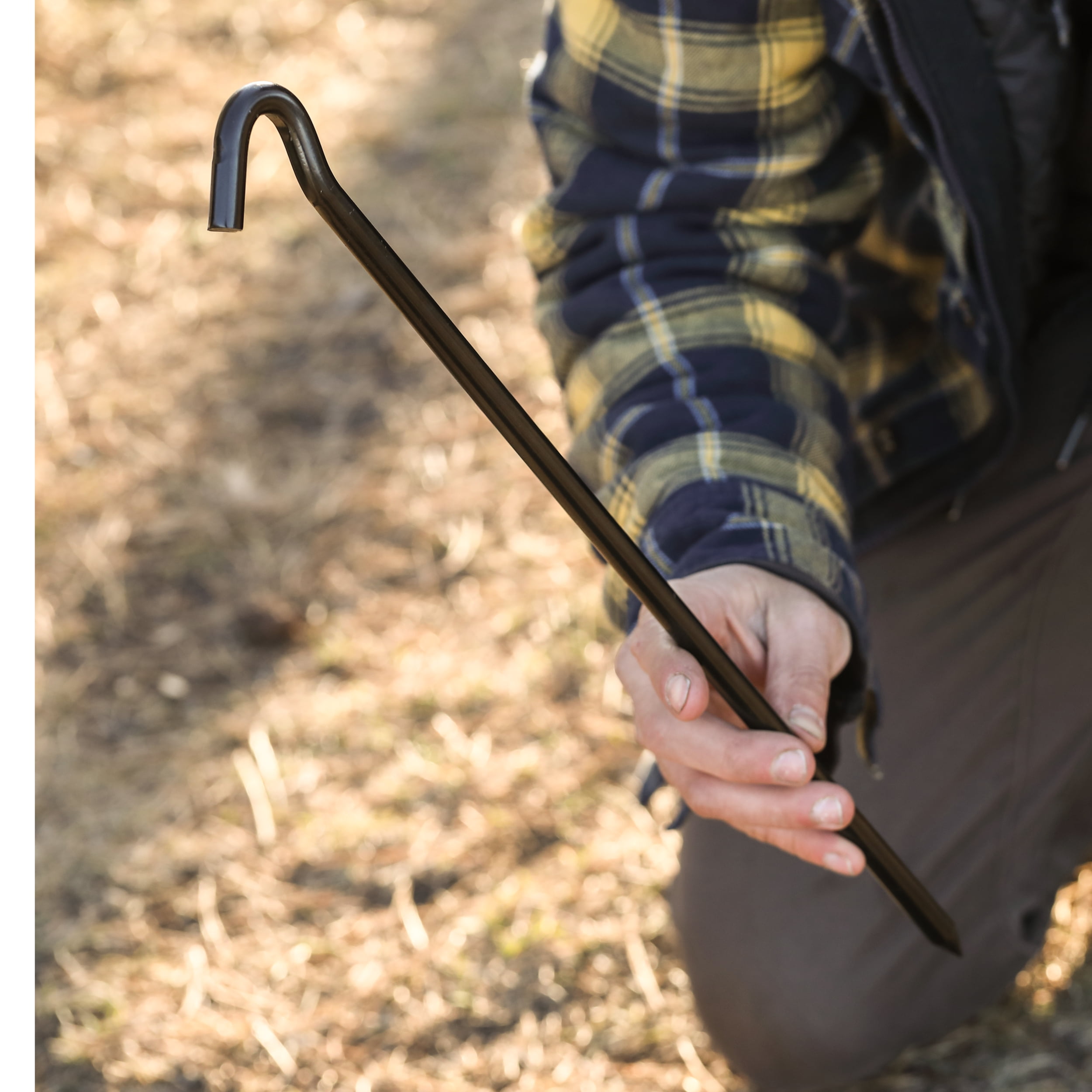 (6 pack) Coghlan's Heavy Duty 12.5" Tent Stake for Tents and Awnings, Solid Steel Pegs for Hard Ground