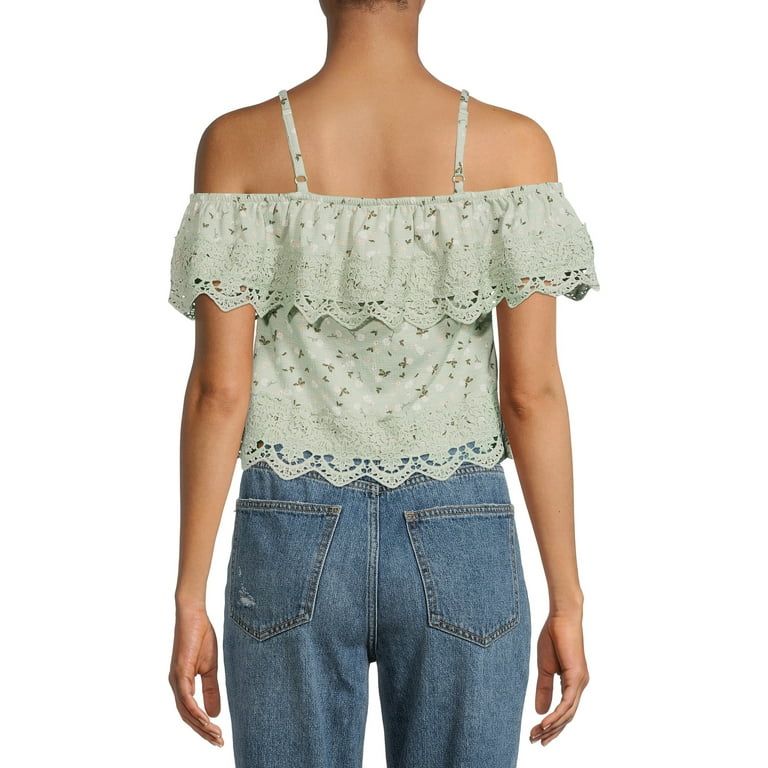 No Boundaries Juniors' Off the Shoulder Top - Walmart.com