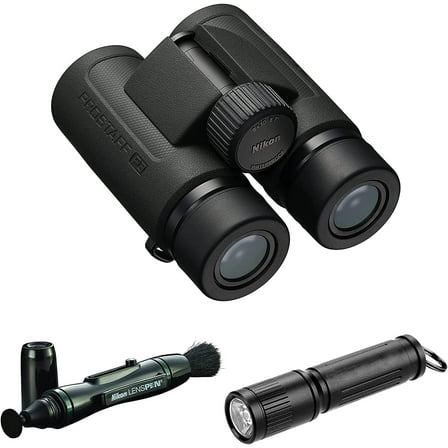 Nikon PROSTAFF P3 10x30 Binoculars With Lens Pen, & Flashlight Kit