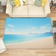 thumbnail image 1 of 2x3 Rug, Beach Door Mat Washable Non Slip Soft for Entryway, Sea Ocean Marine Rug, Nature Landscape Carpet, Beach Home Decor & Gifts, 1 of 7