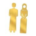 thumbnail image 2 of Señalización de puerta de baño, acrílico, para inodoro, para pared, para hombre y mujer, 2 of 9