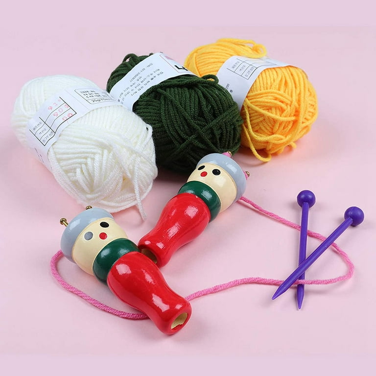 Knitting Loom Knitter Kit Plastic Yarn Cord Knitter with Hook