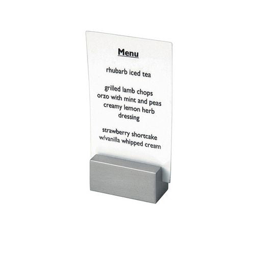 BHO001BCZ23 Front of the House Stainless Steel Menu Holder Set of 6 