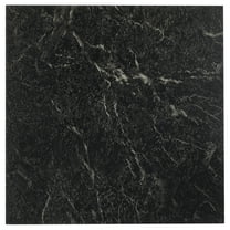 Achim Sterling Self Adhesive Vinyl Floor Tile - 20 Tiles/20 Sq. Ft., 12 x 12, Black with White Vein Marble