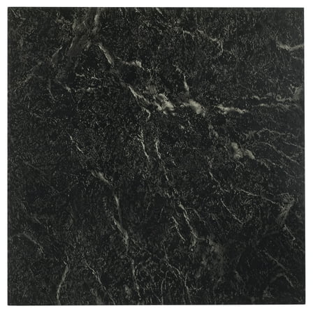 Achim Sterling Self Adhesive Vinyl Floor Tile - 20 Tiles/20 Sq. Ft., 12 x 12, Black with White Vein Marble