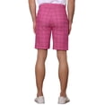 thumbnail image 3 of Pantalones Cortos Slim Fit de Cuadros INSPIRE CHIC para Hombre, Botón, Ligero, Tela de Sarga, 34 Rojo Rosa, 3 of 7