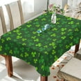 thumbnail image 4 of Coolnut St Patrick Clover Shamrock Tablecloth Rectangle Colorful Table Cloth Large Square Table Cover for Dining Kitchen Party 60"x108" Decor Gift, 4 of 7