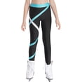 thumbnail image 3 of iiniim Kids Girls Athletic Color Block Gymnastics Yoga Pants Tights Dance Leggings Green 10, 3 of 7