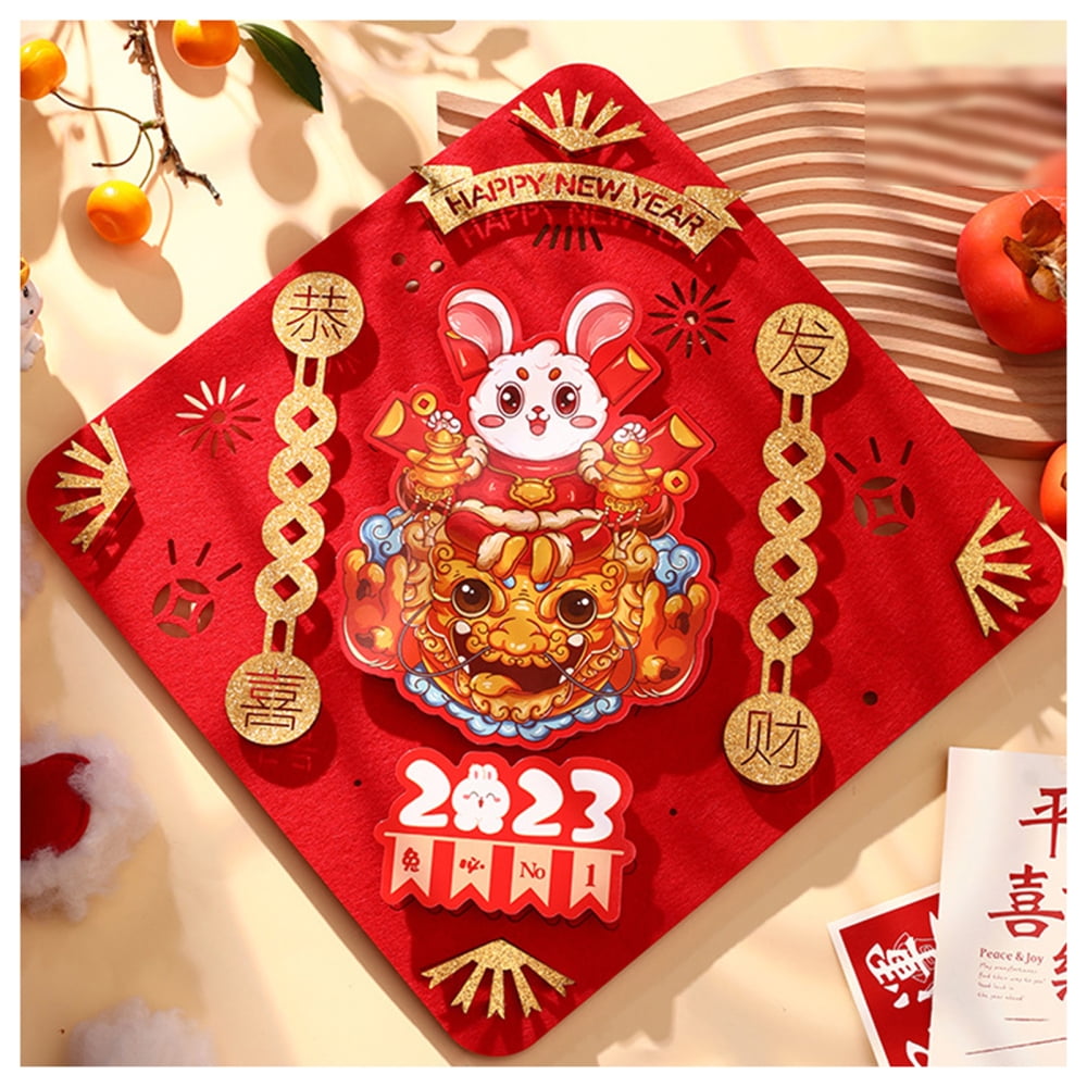 Spring Festival Window Sticker Wish for Happiness Door Sticker for