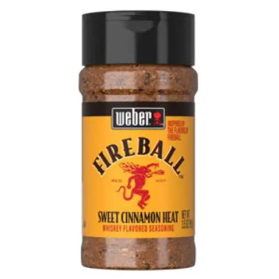 Weber Fireball Sweet Cinnamon Heat Whiskey Flavored Seasoning, 3.5 oz