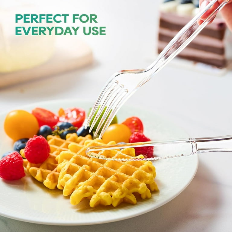 Focusline Clear Plastic Silverware Set, 240-Piece photo 3