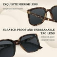 thumbnail image 3 of FEISEDY Women Oversized Vintage Polarized Sunglasses Square Cute Trendy Classic Simple Men B2758, 3 of 15