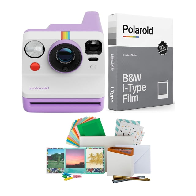 Paquete Cámara Instantánea Analógica Polaroid Now Generación 3 Morada