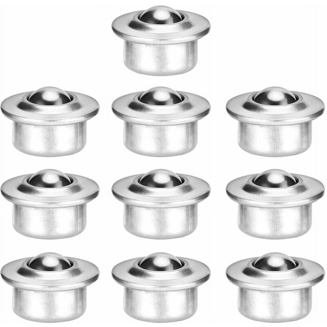 Jinsinto Conveyor Bearing Stainless Steel Transfer Ball Bearing Unit Universal Metal Base Mounted Ball Casters 10PCS -