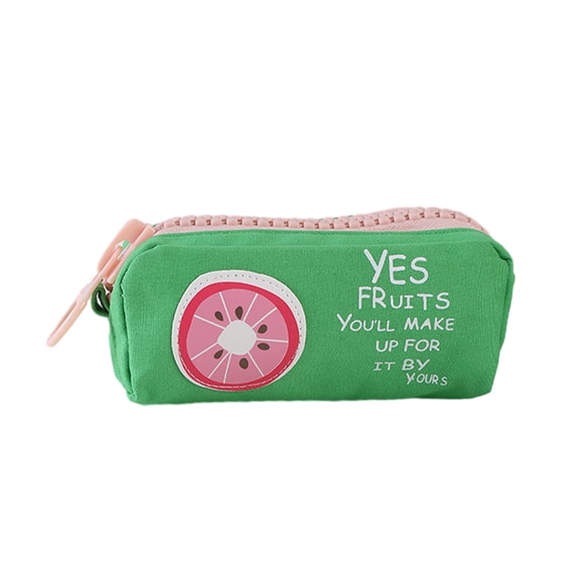 Precioso estuche para lápices de frutas, bolsa de maquillaje para niños y estuches para lápices con cremallera grande, estuche para lápices para la escuela/oficina, estuche para bolígrafos,