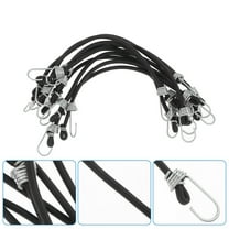 HEATSHAKING Bungee Cords with Hooks Black for Outdoor Use 10Pcs 9In