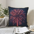 thumbnail image 4 of KLL Fireworks3 Decorative Throw Pillow Covers Velvet Soft for Couch Sofa Bedroom Living Room Outdoor (No pillow core)- 18"x18", 4 of 5