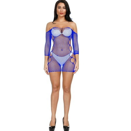 CZSCPDAW Plus Size Lingerie For Women Floral Teddy Bodysuits See Through Sexy Deep V Neck Mini Womens Transparent Pajamas Underwear Mesh Long Sleeves Sexy Dress Pajamas Underwear