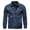Dark Blue, variant on Pisexur Jean Jacket for Men, Fashion Mens Denim Jacket Washed Classic Casual Distressed Ripped Slim Fit Button Down Trucker Jacket