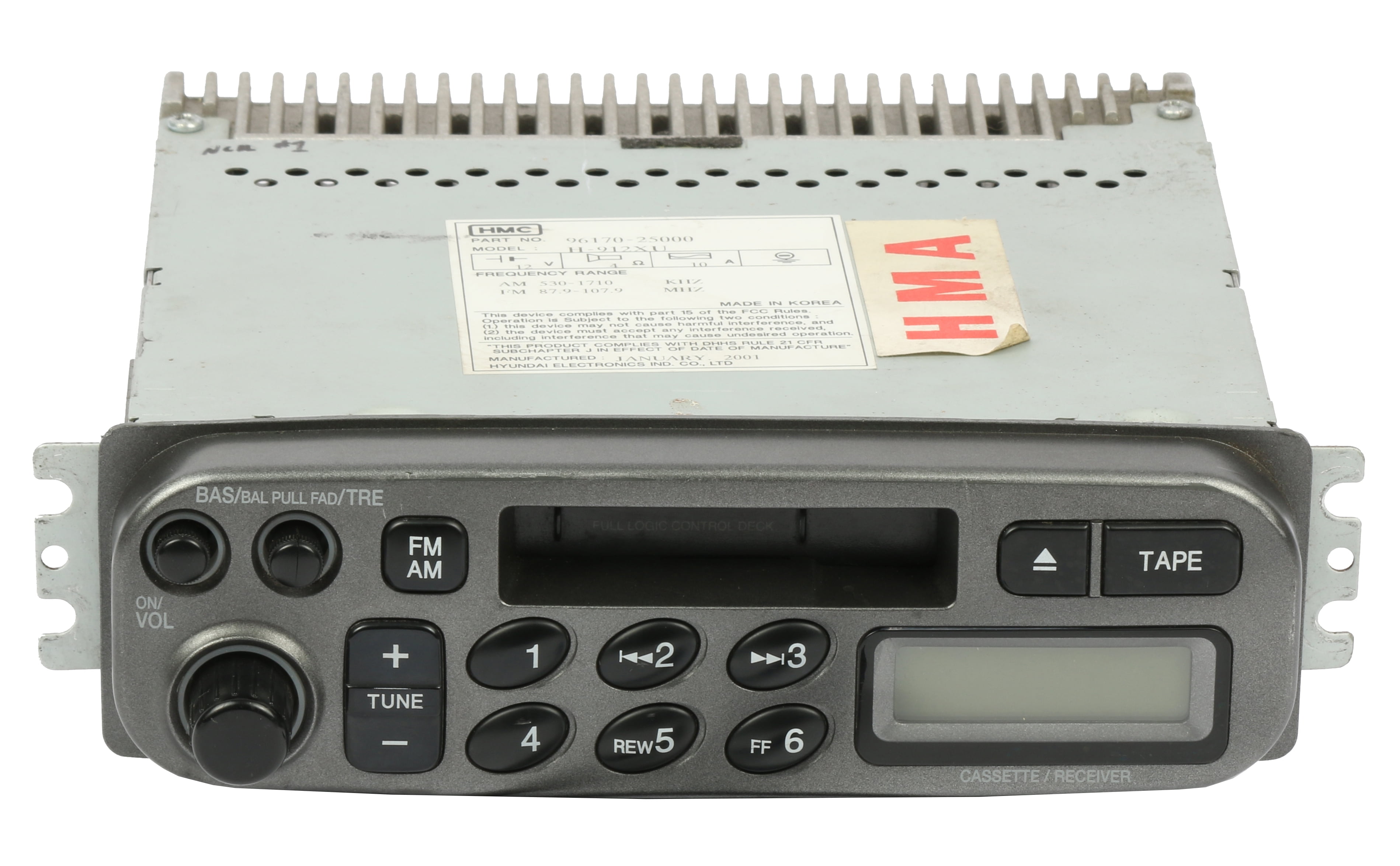 Restored 2000-2002 Hyundai Accent AM FM Radio Cassette Receiver 96170-25000  (Refurbished) - Walmart.com