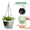thumbnail image 4 of BNNG 2 Pack 10 Inch Plastic Green Hanging Planters With 3 Hooks Hanging Pot Basket With Hole For Garden Home Self Watering Planters Plastic Flower Pots, Planters for Indoor Plants, Succulents, 4 of 4