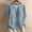 Gray, variant on YHAJDS Basic Tops for Innerwear or Summer T Shirts Womens Tops Short Sleeve Round Neck Linen Bamboo Button Placket Tee