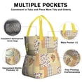 thumbnail image 3 of Pioneer Flower Floral Print Pattern Drawstring Lunch Bag Women - Drawstring Lunch Bag Insulated for Work Office - Stain-Resistant Large Lunchbags for Women with Multi-Pockets, 3 of 5