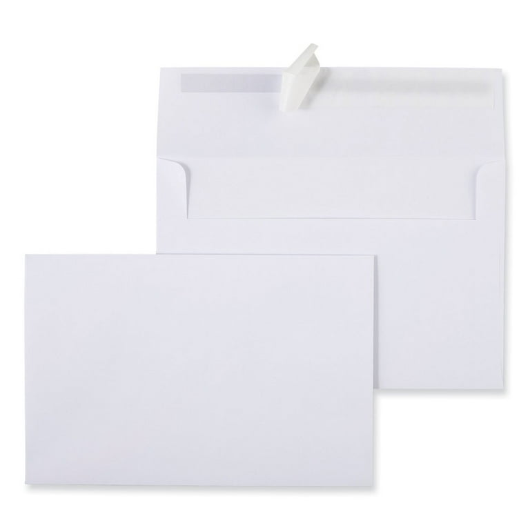 Peel Seal Strip Business Envelope, #A9, Square Flap, Self-Adhesive Closure, 5.74 x 8.75, White, 100/Box Peel Seal Strip Business Envelope, #A9, Square Flap, Self-Adhesive Closure, 5.74 x 8.75, White, 100/Box