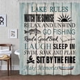 thumbnail image 2 of Lake Life RV Shower Curtains for Bathroom, Rustic Camper Fabric Shower Curtain Set, Nautical Cabin Camp Bathroom Accessories Lake House Decor for The Home, Hooks Included (72W X 72H), 2 of 6