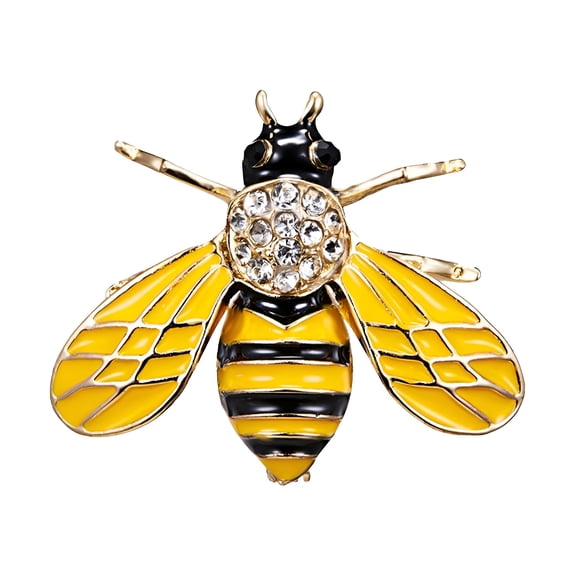 DESIGNICE Very Realistic Bumble Bee Brooch Jewelry Insect Black Gold Lapel Pin Broach with Yellow,Lapel Pin,Brooch Pins,Cute Pins