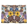 thumbnail image 7 of Yayeee Kitchen Curtains Tier Pair Light Filtering 27"x36" Rod Pocket Short Cafe Window Panel, Colorful Flowers, 7 of 7