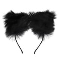 thumbnail image 1 of Diadema con orejas de gato Jadeshay Diseño aerodinámico peludo artificial, 1 of 8