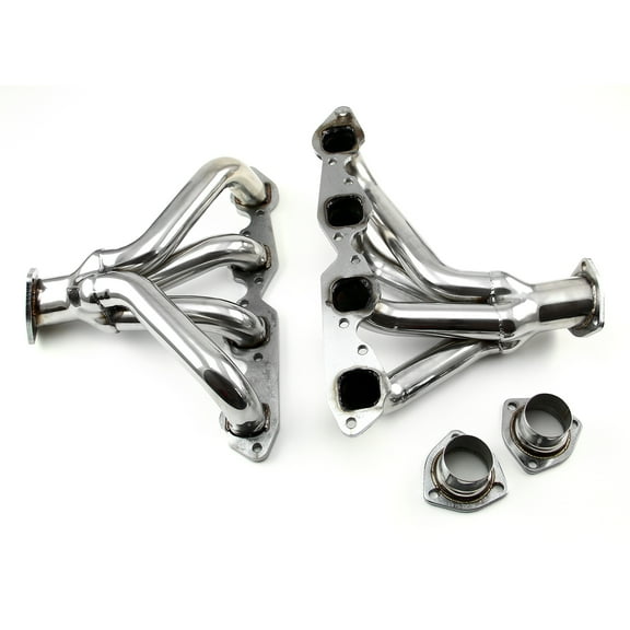 Speedmaster PCE316.1050.01 Compatible with Chevy BBC 454 Center Dump Block Hugger Stainless Steel Exhaust Headers