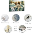 thumbnail image 2 of ZHONGYUTONG Bathroom Decor Cute Dog with Bath Towel Wall Art Funny Animal in Bathtub Farmhouse Picture Puppy Canvas Prints for Washroom Restroom (12.00" x 18.00"), 2 of 6