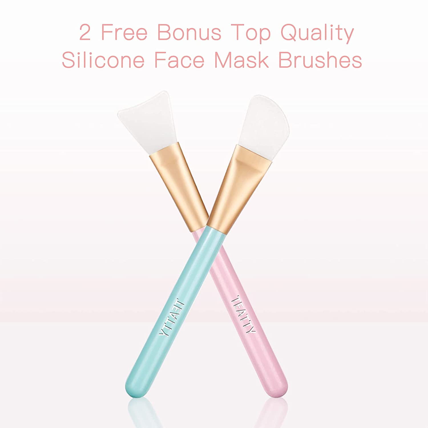 Makeup Brushes 16Pcs Professional Makeup Brush Set, 2 Silicone Face Mask Brushes,4 Blender Sponge,1 Brush Cleaner Premium Synthetic Foundation Brush Blending Face Powder Blush Concealers Eye Shadows