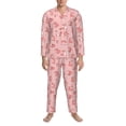 thumbnail image 3 of Pofeuu Fox Print Men's Long Sleeve Pajama Set Pijamas Para Hombres Pijamas Para Hombres Mens Pajamas Set-Medium, 3 of 7