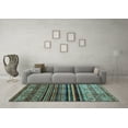 thumbnail image 3 of Ahgly Company Indoor Rectangle Abstract Light Blue Contemporary Area Rugs, 5' x 7', 3 of 4