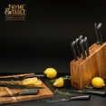 Thyme & Table Knife Set, 13Piece Kitchen Slim Block Stainless Steel