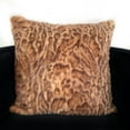 thumbnail image 2 of Plutus Brands Brown, Beige Plutus Jungle Cat Animal Faux Fur Luxury Throw Pillow 20 in x 36in, Double Sided 20" x 36" King, 2 of 2