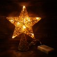 thumbnail image 4 of Estrella dorada en forma de árbol con luces LED CVHOMEDECO, 4 of 8