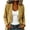 Yellow, variant on Women's Long Sleeve Blazers, Fashion Casual Workwear Loose Fit Designer Suit Jacket Yellow Size 2XL
