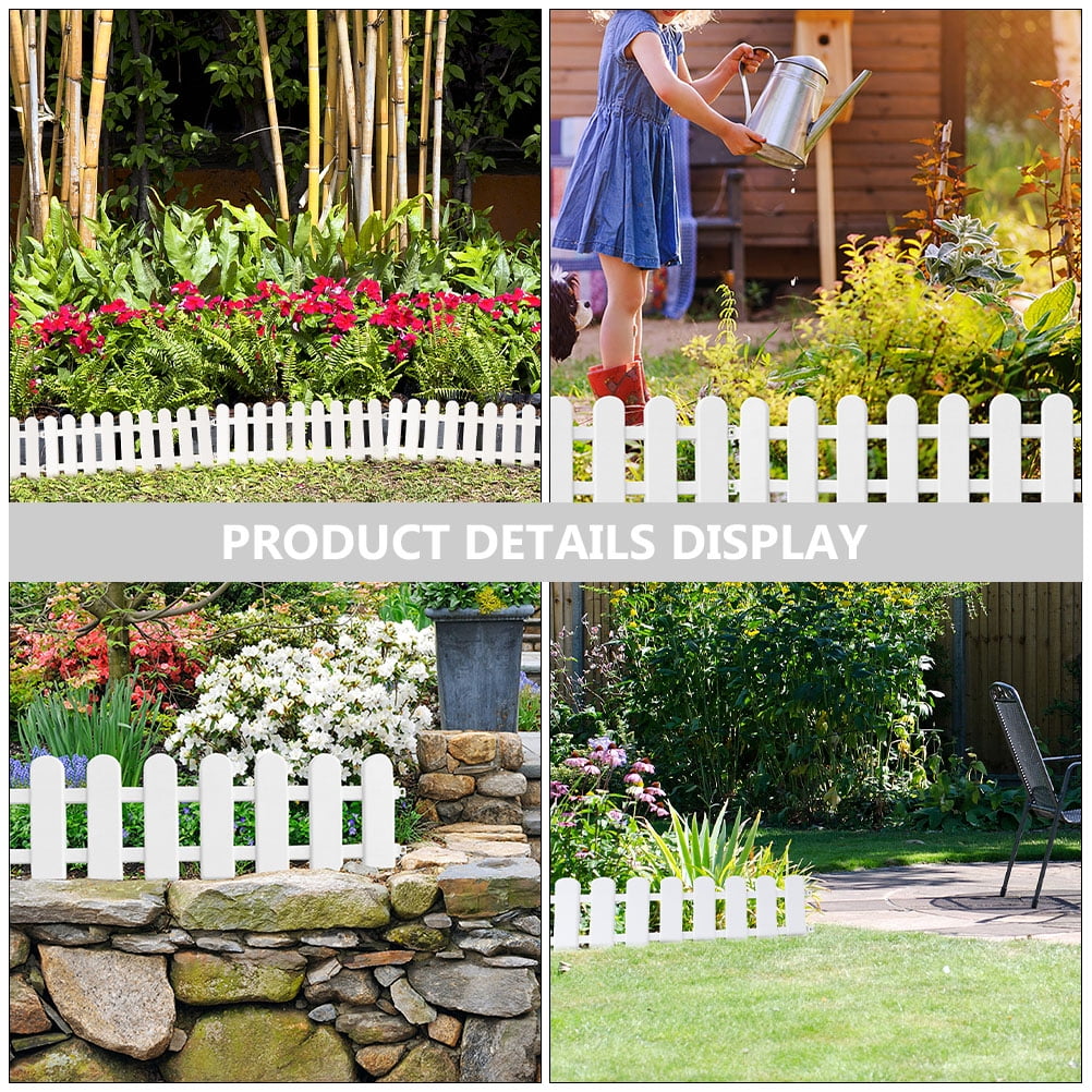 Gymnture Garden Fence Panel - Decorative, Sturdy for Garden Decoration (White)