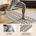 thumbnail image 4 of White Geometric Triangle Chevron Pattern Hot Yoga Mat Towel Non Slip for Hot Yoga - Quick-Drying Yoga Mat Cover with 4 Corner Pockets with Travel Bag - Hot Yoga Towel Non Slip 74"x26", 4 of 6