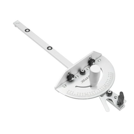 UPC: 0843441104902 | POWERTEC Miter Guide with 120 Angle Stops | Deluxe Miter Gauge for Table Saw (71143)
