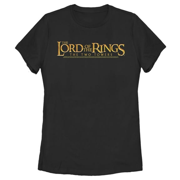 Women's The Lord of the Rings Two Towers Logo  Graphic Tee Black X Large
