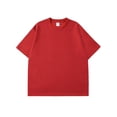 thumbnail image 1 of TSADFHJI Gilet Homme Intérieur Hiver 230G Panneau Coupe Ample Plus Col Rond Chandail à Manches Courtes TTTG Rouge Brique, 1 of 2