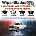 thumbnail image 2 of 2022 Ram 3500 Beam Wiper Blades Wipers w/2yr Warranty (Set of 2) (WiperBladesUSA), 2 of 5
