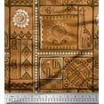 thumbnail image 1 of Soimoi Polyester Crepe Fabric Patchwork Tribal Printed Craft Fabric by The Yard 42 Inch Wide, 1 of 1