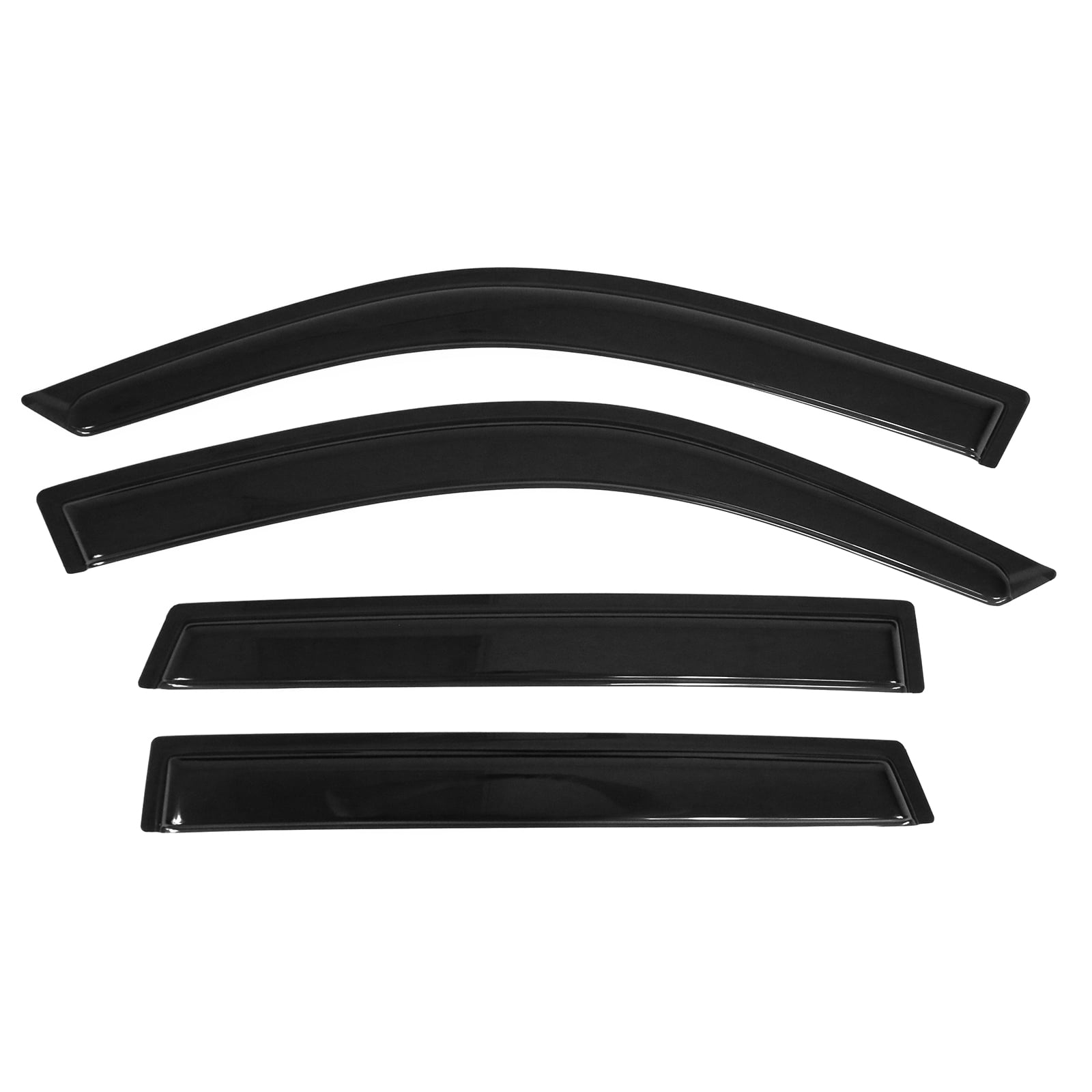 Ikon Motorsports Compatible with 01-05 Toyota RAV4 Window Vent Visor Deflector Rain Guard 4Pc Set Outside Mount  2001 2002 2003 2004 2005