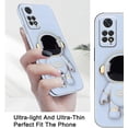 thumbnail image 3 of Compatible with Redmi Note 11 Pro Case Silicone TPU Plating, Xiaomi Redmi Note 11 Pro Case Cute Astronaut Pattern Phone Case with Stand (Redmi Note 11 Pro, Blue), 3 of 7